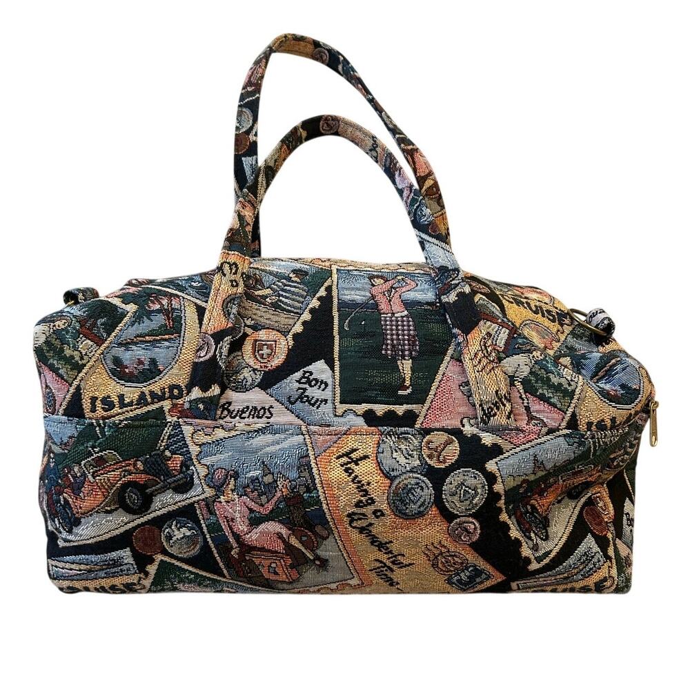 Vintage Holdings Golf Tapestry Weekender Duffel Bag | Golf Travel Bag